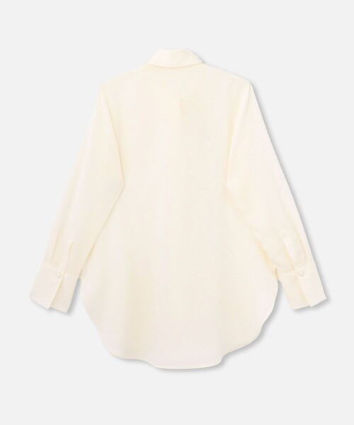 ルルウィルビー Loulou Willoughby 25SS ビッグカラーロングシャツ ブラウス 長袖 2 ホワイト 212510-13-280 /KH レディース LOULOU WILLOUGHBY】ビッグカラーロングシャツ（シャツ/ブラウス