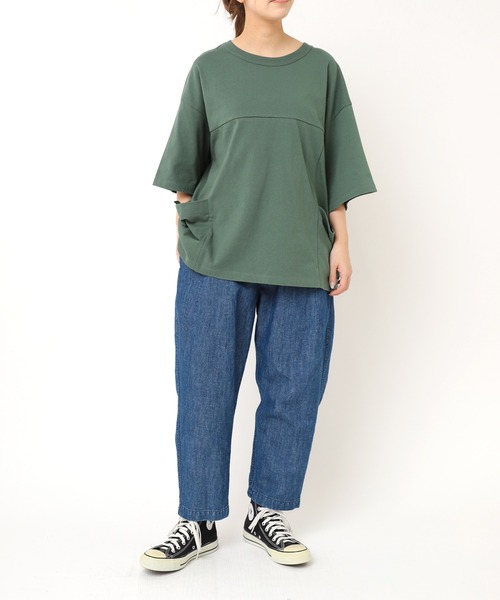 セール】R4296 綿麻デニムのPJ'Sクロップド（デニムパンツ