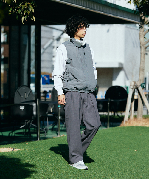 Snow Peak(スノーピーク)の「SNOWPEAK / スノーピーク 別注 Nylon Tussah VEST(Tシャツ/カットソー・メンズ・チャコールグレー/ブラック/カーキ・LARGE/MEDIUM)」の7枚目の写真