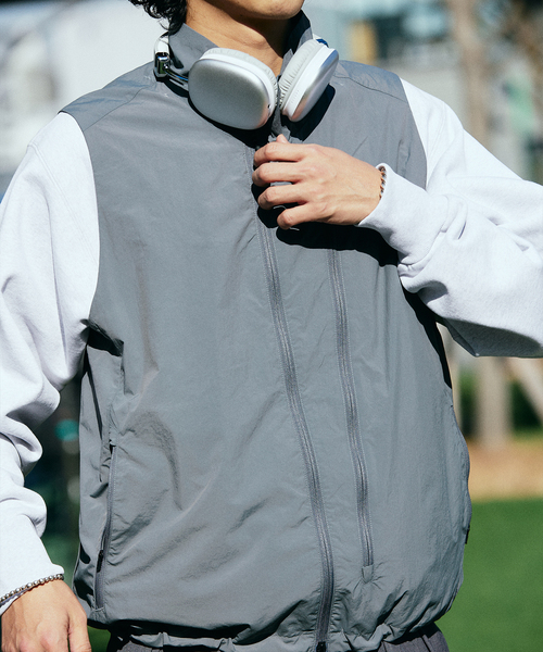 Snow Peak(スノーピーク)の「SNOWPEAK / スノーピーク 別注 Nylon Tussah VEST(Tシャツ/カットソー・メンズ・チャコールグレー/ブラック/カーキ・LARGE/MEDIUM)」の14枚目の写真