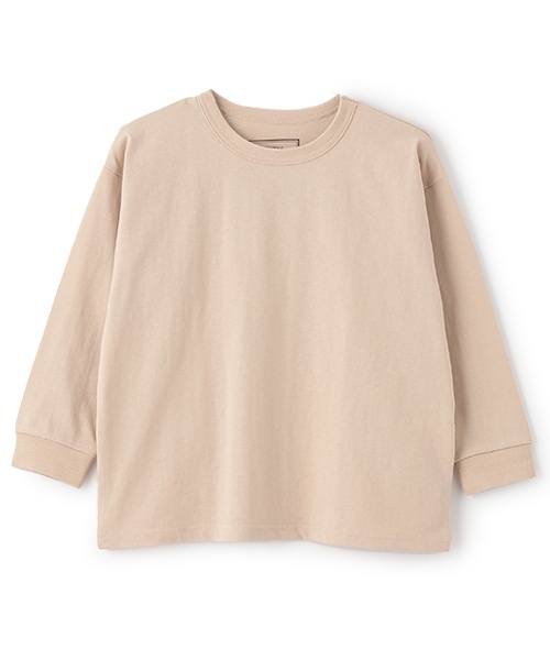 and D. petit main(アンドディープティマイン)の「【365D.】アソートプリント袖リブワイドロンT(Tシャツ/カットソー・キッズ・ホワイト系その他/オレンジ/ライム/ピンク/ブラック/ホワイト/ベージュ/ネイビー・150cm/140cm/130cm/120cm/110cm/90cm/100cm)」の1枚目の写真