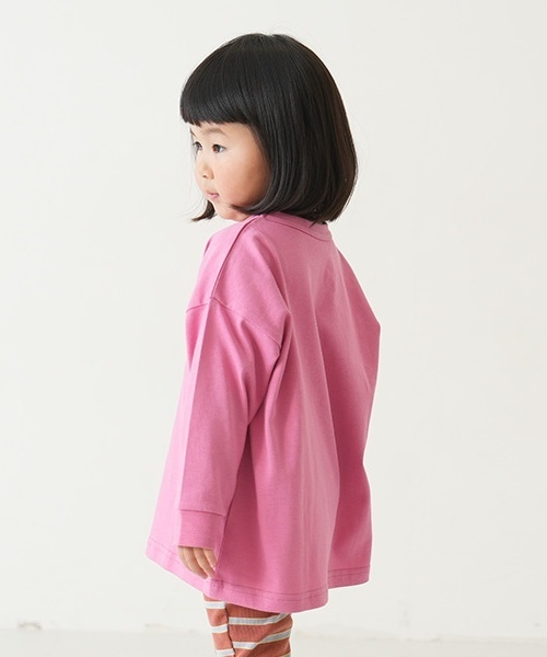 and D. petit main(アンドディープティマイン)の「【365D.】アソートプリント袖リブワイドロンT(Tシャツ/カットソー・キッズ・ホワイト系その他/オレンジ/ライム/ピンク/ブラック/ホワイト/ベージュ/ネイビー・150cm/140cm/130cm/120cm/110cm/90cm/100cm)」の12枚目の写真