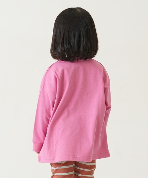 and D. petit main(アンドディープティマイン)の「【365D.】アソートプリント袖リブワイドロンT(Tシャツ/カットソー・キッズ・ホワイト系その他/オレンジ/ライム/ピンク/ブラック/ホワイト/ベージュ/ネイビー・150cm/140cm/130cm/120cm/110cm/90cm/100cm)」の13枚目の写真