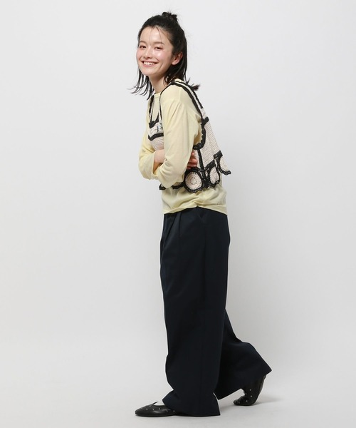 niko and...（ニコアンド）の「フラワー刺繍クロシェキャミソール ビスチェ（キャミソール・レディース・アイボリー/ブラック/ホワイト・FREE）」の16枚目の写真