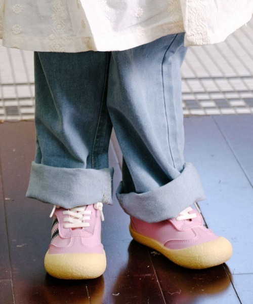 TOPSTAR（トップスター）の「KIDS TOPSTAR サイドラインゴム紐U型マジックテープキッズスニーカー（スニーカー・キッズ・ブラウン/ピンク/グリーン・30inch/28inch/31inch/29inch/24inch/26inch/27inch）」の3枚目の写真