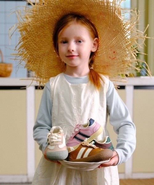 TOPSTAR（トップスター）の「KIDS TOPSTAR サイドラインゴム紐U型マジックテープキッズスニーカー（スニーカー・キッズ・ブラウン/ピンク/グリーン・30inch/28inch/31inch/29inch/24inch/26inch/27inch）」の7枚目の写真