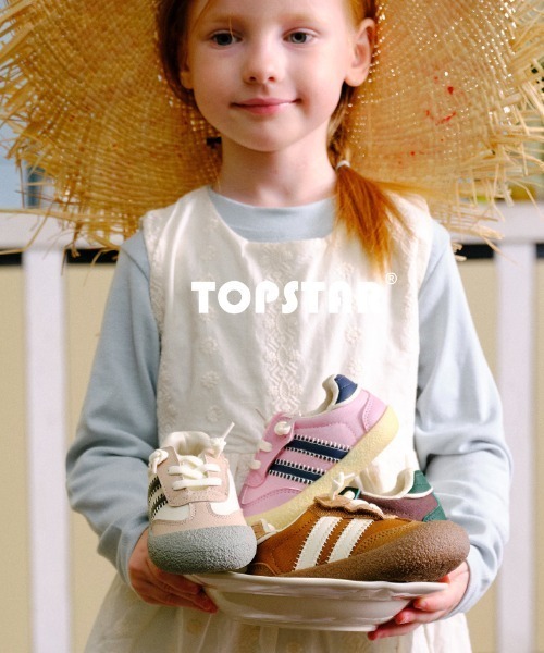 TOPSTAR（トップスター）の「KIDS TOPSTAR サイドラインゴム紐U型マジックテープキッズスニーカー（スニーカー・キッズ・ブラウン/ピンク/グリーン・30inch/28inch/31inch/29inch/24inch/26inch/27inch）」の5枚目の写真