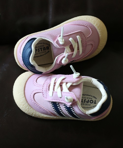 TOPSTAR（トップスター）の「KIDS TOPSTAR サイドラインゴム紐U型マジックテープキッズスニーカー（スニーカー・キッズ・ブラウン/ピンク/グリーン・30inch/28inch/31inch/29inch/24inch/26inch/27inch）」の8枚目の写真