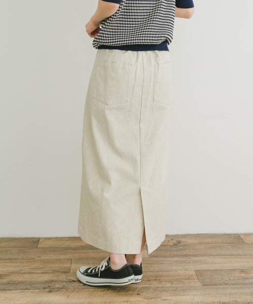 ITEMS URBANRESEARCH(アイテムズ アーバンリサーチ)の「ウエストタックスカート(スカート・レディース・ベージュ/グレー/ホワイト系その他・FREE)」の5枚目の写真