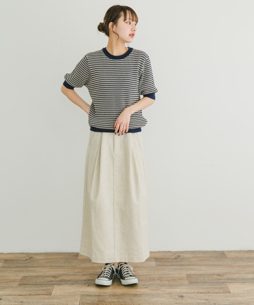 ITEMS URBANRESEARCH(アイテムズ アーバンリサーチ)の「ウエストタックスカート(スカート・レディース・ベージュ/グレー/ホワイト系その他・FREE)」の6枚目の写真