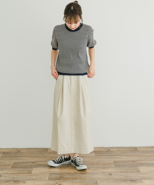 ITEMS URBANRESEARCH(アイテムズ アーバンリサーチ)の「ウエストタックスカート(スカート・レディース・ベージュ/グレー/ホワイト系その他・FREE)」の7枚目の写真