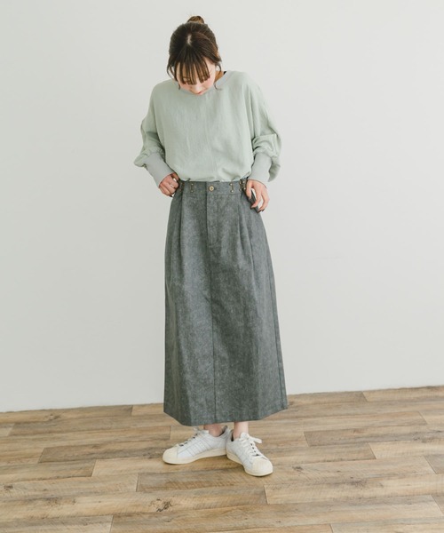 ITEMS URBANRESEARCH(アイテムズ アーバンリサーチ)の「ウエストタックスカート(スカート・レディース・ベージュ/グレー/ホワイト系その他・FREE)」の14枚目の写真