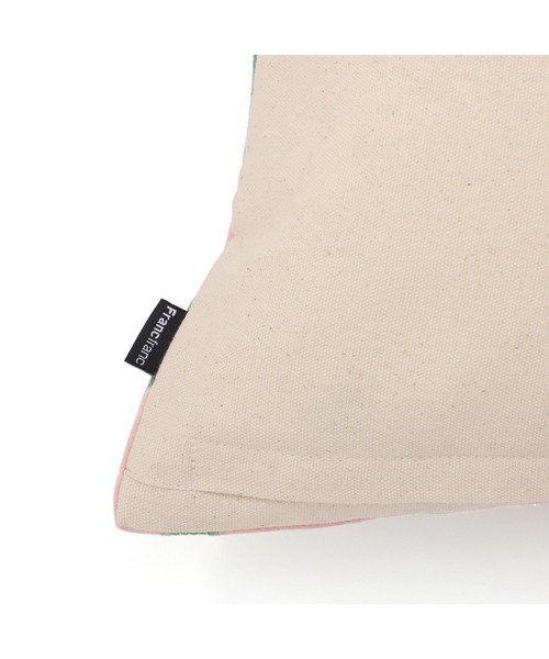 Francfranc（フランフラン）の「ベルベットウェーブ クッションカバー 450×450 ピンク×グリーン（027）（クッション/クッションカバー・レディース・ピンク・FREE）」の4枚目の写真