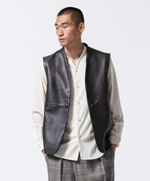 NANO universe | 「ASSEMBLANC」ラムナッパレザージレ(ベスト)