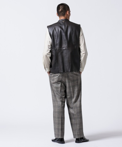 NANO universe（ナノユニバース）の「｢ASSEMBLANC｣ラムナッパレザージレ（ベスト・メンズ・ブラウン・M/L）」の11枚目の写真