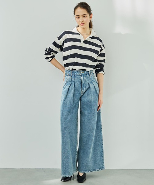 essentials タックヴィンテージワイドデニムパンツ（デニム