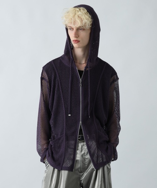 HARE オーバーメッシュZIPパーカー セール】OVERメッシュZIPパーカー(HARE)(パーカー)|HARE