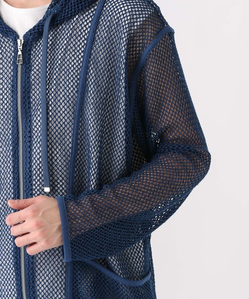 HARE（ハレ）の「OVERメッシュZIPパーカー(HARE)（パーカー・メンズ・ブルー/ブラック/ホワイト/ブラウン/パープル/グレー・FREE）」の16枚目の写真