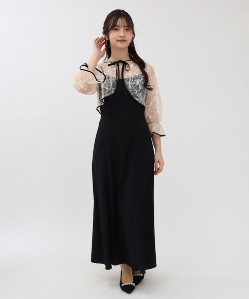 TRUDEA（トルディア）の「線描刺繍ボレロ×キャミワンピース（ドレス・レディース・ベージュ/ミント/ブルー・MEDIUM/LARGE）」の12枚目の写真