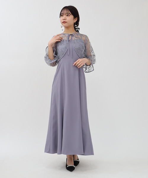 TRUDEA（トルディア）の「線描刺繍ボレロ×キャミワンピース（ドレス・レディース・ベージュ/ミント/ブルー・MEDIUM/LARGE）」の20枚目の写真