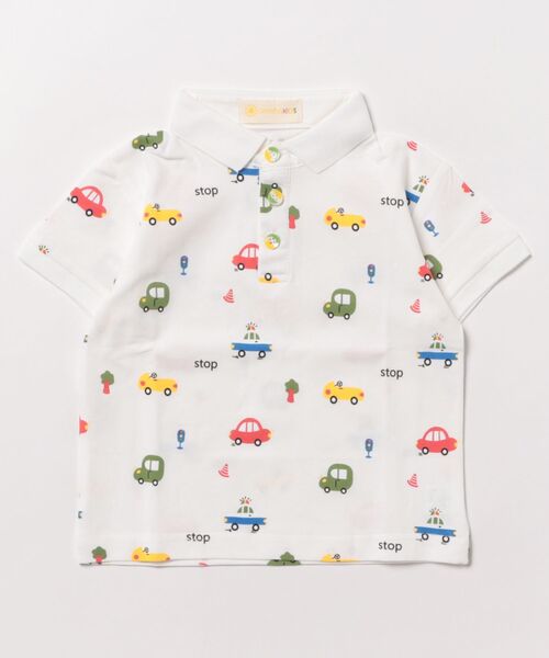aimoha（アイモハ）の「【aimoha-KIDS-】乗り物柄ポロシャツ（ポロシャツ・キッズ・グレー/ホワイト・90/100/110/120/130）」の19枚目の写真