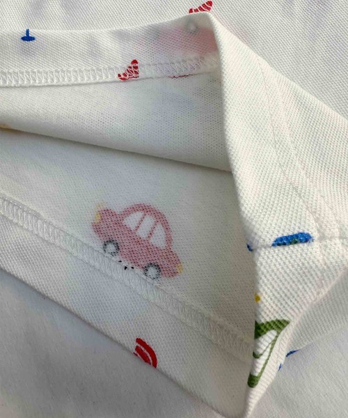 aimoha（アイモハ）の「【aimoha-KIDS-】乗り物柄ポロシャツ（ポロシャツ・キッズ・グレー/ホワイト・90/100/110/120/130）」の6枚目の写真