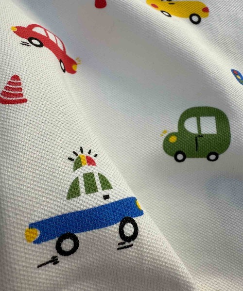 aimoha（アイモハ）の「【aimoha-KIDS-】乗り物柄ポロシャツ（ポロシャツ・キッズ・グレー/ホワイト・90/100/110/120/130）」の12枚目の写真