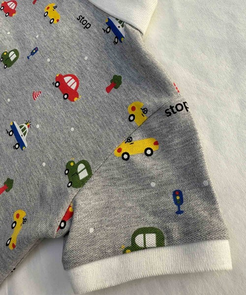 aimoha（アイモハ）の「【aimoha-KIDS-】乗り物柄ポロシャツ（ポロシャツ・キッズ・グレー/ホワイト・90/100/110/120/130）」の14枚目の写真