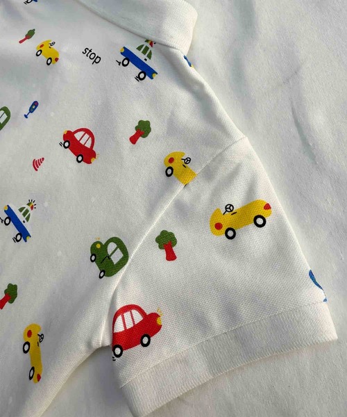 aimoha（アイモハ）の「【aimoha-KIDS-】乗り物柄ポロシャツ（ポロシャツ・キッズ・グレー/ホワイト・90/100/110/120/130）」の15枚目の写真
