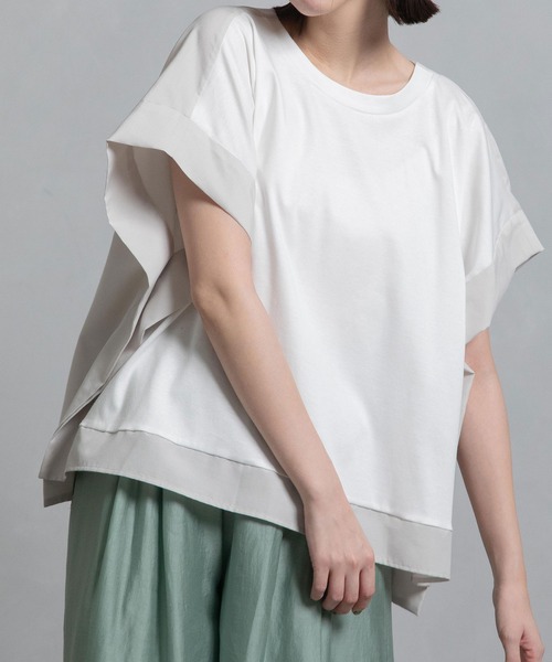 MARECHAL TERRE（マルシャルテル）の「スクエアトップス（Tシャツ/カットソー・レディース・ブラック/ブルー/ホワイト/ライトグレー・MEDIUM）」の2枚目の写真