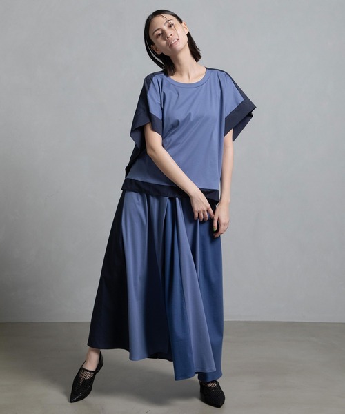 MARECHAL TERRE（マルシャルテル）の「スクエアトップス（Tシャツ/カットソー・レディース・ブラック/ブルー/ホワイト/ライトグレー・MEDIUM）」の5枚目の写真