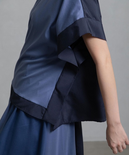 MARECHAL TERRE（マルシャルテル）の「スクエアトップス（Tシャツ/カットソー・レディース・ブラック/ブルー/ホワイト/ライトグレー・MEDIUM）」の10枚目の写真