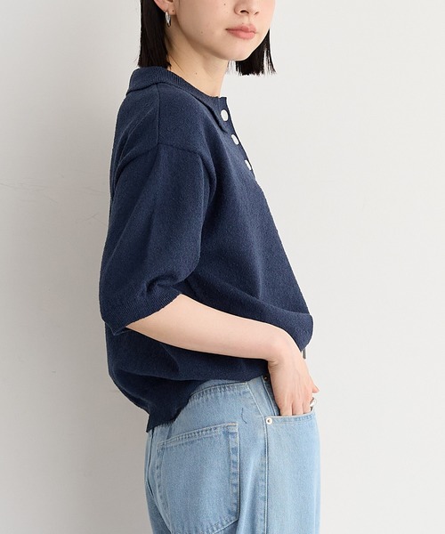 ハーフスリーブニットポロ【サスティナブル】（ポロシャツ）｜for/c