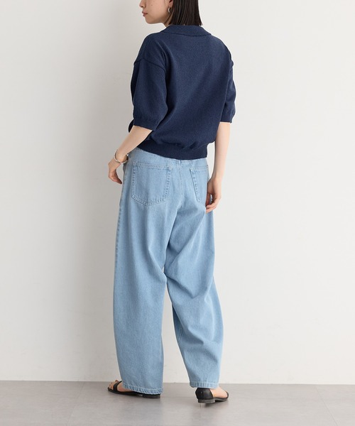 セール】ハーフスリーブニットポロ【サスティナブル】（ポロシャツ