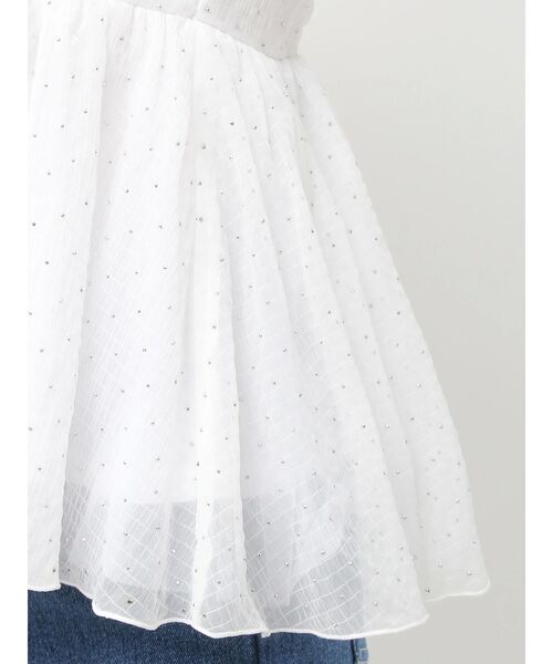 dazzlin（ダズリン）の「スクエアフリルペプラムブラウス（シャツ/ブラウス・レディース・オフホワイト/ブルー/アイボリー/ブラウン/オレンジ・FREE）」の17枚目の写真