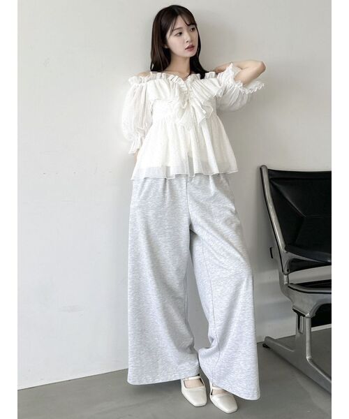 スクエアフリルペプラムブラウス dazzlin ダズリン スクエアフリルペプラムブラウス（シャツ/ブラウス）｜dazzlin