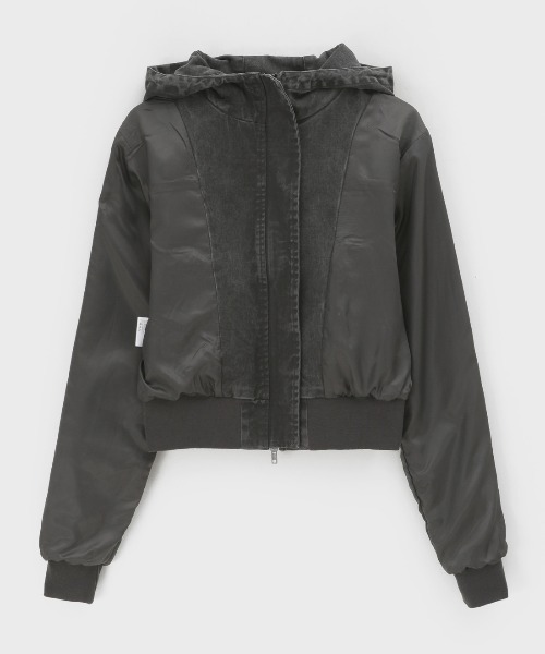 BLACKUP（ブラックアップ）の「[MADE] フンプコットンウォッシュフードジャンパー（ブルゾン・レディース・チャコール/ダークベージュ・FREE）」の19枚目の写真