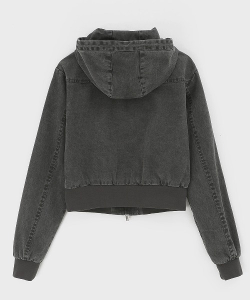 BLACKUP（ブラックアップ）の「[MADE] フンプコットンウォッシュフードジャンパー（ブルゾン・レディース・チャコール/ダークベージュ・FREE）」の18枚目の写真