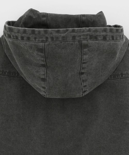 BLACKUP（ブラックアップ）の「[MADE] フンプコットンウォッシュフードジャンパー（ブルゾン・レディース・チャコール/ダークベージュ・FREE）」の22枚目の写真