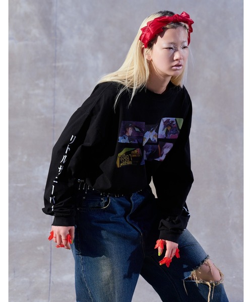 Little sunny bite(リトルサニーバイト)の「/evangelion x little sunny bite / long tee(Tシャツ/カットソー・メンズ・ブラック/ピンク/ホワイト・MEDIUM/SMALL)」の14枚目の写真