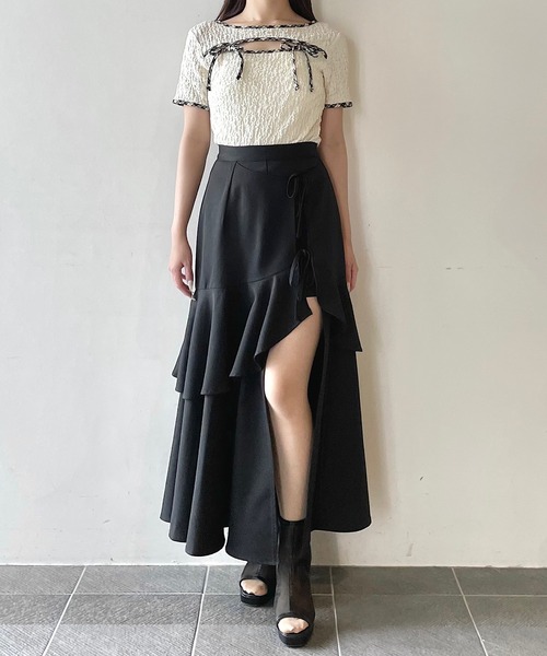 NOMAE（ノーマエ）の「パイピングリボントップス（Tシャツ/カットソー・レディース・アイボリー/ブラック/ブラック系その他/グレー系その他/ベージュ系その他/ブラック系その他2・FREE）」の18枚目の写真