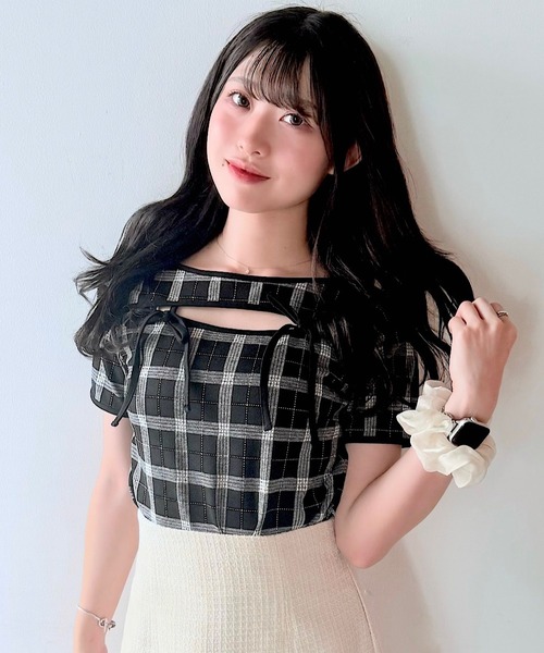 パイピングリボントップス（Tシャツ/カットソー）｜NOMAE