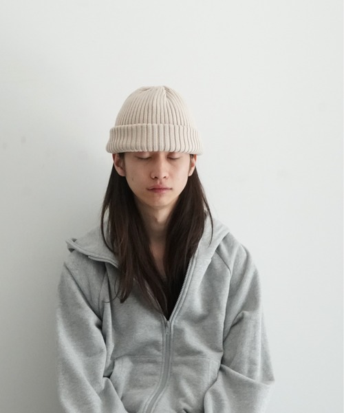 crepuscule（クレプスキュール）の「crepuscule Knit Cap 3（ニットキャップ/ビーニー・メンズ・グレー/ベージュ/ブラック・FREE）」の5枚目の写真