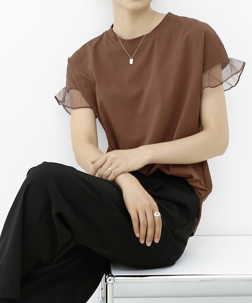 カットソー(半袖/袖なし) melt the lady cherie tulle tops cheriella tシャツ レディース : ZOZOTOWN Yahoo!店 - 通販 - Yahoo