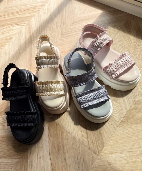 【CHANEL】25年新作！ ☆ 厚底 サンダル ☆ 上品な大人の魅力♪】CHANEL サンダル 厚底