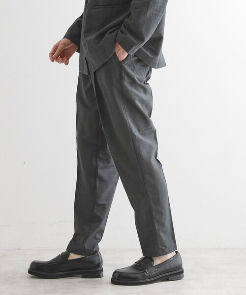 tk.TAKEO KIKUCHI（ティーケータケオキクチ）の「【WEB限定 マシンウォッシャブル】機能性エアリードライノーカラーセットアップ/ノーカラージャケット&テーパードスラックス（セットアップ・メンズ・ネイビー/ブラック/チャコールグレー・01/02/03/04）」の17枚目の写真