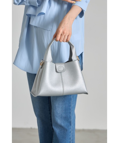 &. NOSTALGIA(アンドドットノスタルジア)の「ワンハンドルトートバッグ(ハンドバッグ・レディース・ブラック/アイボリー/シルバー・FREE)」の3枚目の写真