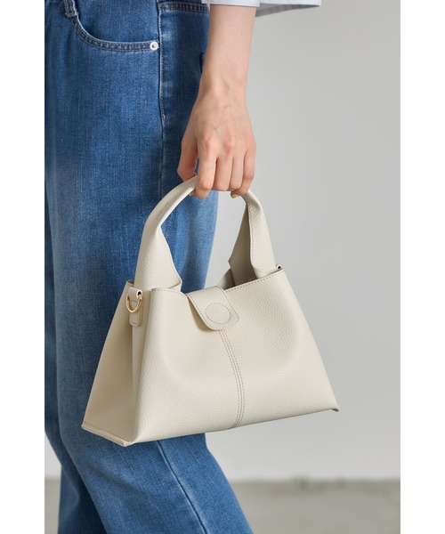&. NOSTALGIA(アンドドットノスタルジア)の「ワンハンドルトートバッグ(ハンドバッグ・レディース・ブラック/アイボリー/シルバー・FREE)」の2枚目の写真