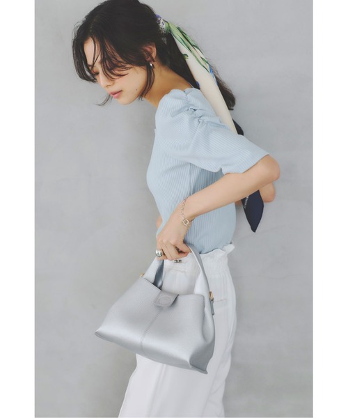 &. NOSTALGIA(アンドドットノスタルジア)の「ワンハンドルトートバッグ(ハンドバッグ・レディース・ブラック/アイボリー/シルバー・FREE)」の19枚目の写真