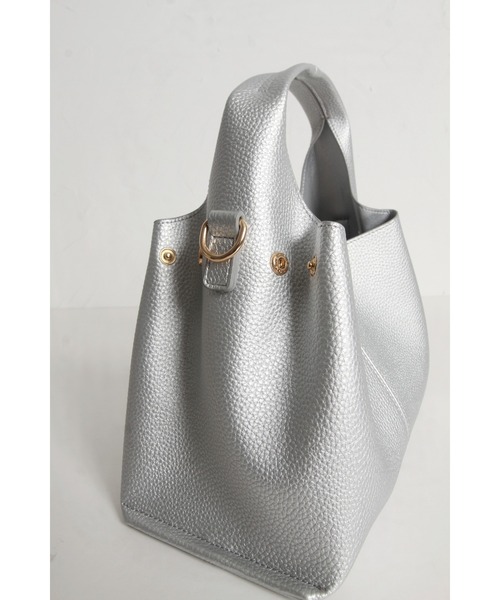 &. NOSTALGIA(アンドドットノスタルジア)の「ワンハンドルトートバッグ(ハンドバッグ・レディース・ブラック/アイボリー/シルバー・FREE)」の12枚目の写真